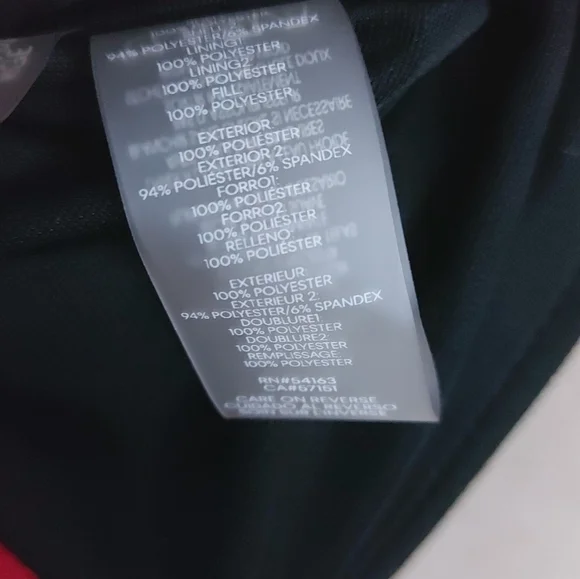 Calvin klein puffers Jackets size Large Sleeveless color Black and Red - Picture 13 of 16